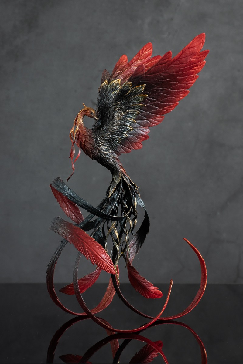 Phoenix statue fire bird 