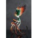 Handmade Phoenix Statue bird made of air clay. Fire bird