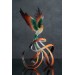 Handmade Phoenix Statue bird made of air clay. Fire bird