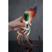 Handmade Phoenix Statue bird made of air clay. Fire bird