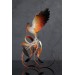 Handmade Phoenix Statue bird made of air clay. Fire bird