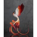 Handmade Phoenix Statue bird made of air clay. Fire bird