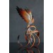 Handmade Phoenix Statue bird made of air clay. Fire bird