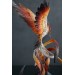 Handmade Phoenix Statue bird made of air clay. Fire bird