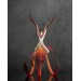 Handmade Phoenix Statue bird made of air clay. Fire bird