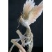 Handmade Phoenix Statue bird made of air clay. White bird