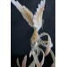 Handmade Phoenix Statue bird made of air clay. White bird