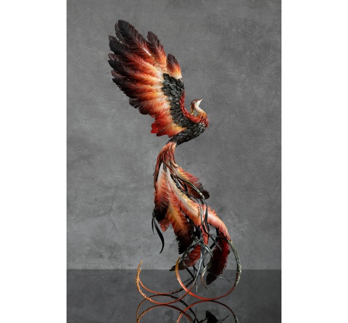 Phoenix statue fire bird by handmade 