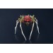 Handmade spider sculpture with a rose made of air clay