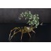 Handmade spider sculpture with lilies made of air clay