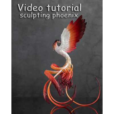 Video tutorial how to sculpt phoeniх bird by air clay. 