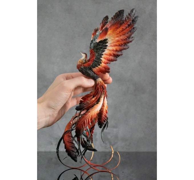 Phoenix statue fire bird by handmade 