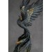 Handmade Phoenix Statue fire bird made of air clay.