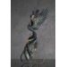 Handmade Phoenix Statue fire bird made of air clay.