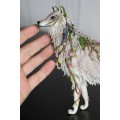 Handmade Wolf statue - fantasy One-of-a-kind figurine