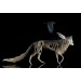  Sculpture wolf with a crow. Handmade from air-dry clay