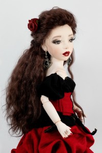 Author's handmade interior collectible doll Carmen