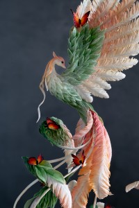 Phoenix with fire butterfly